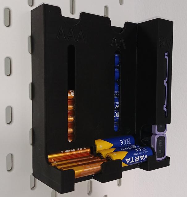 IKEA SKADIS Battery holder for AA AAA 9V 3D model thumbnail