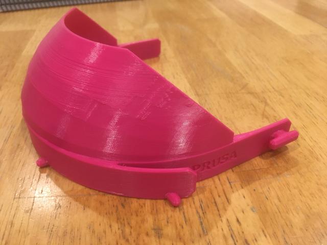 Face shield with hood 3D model thumbnail