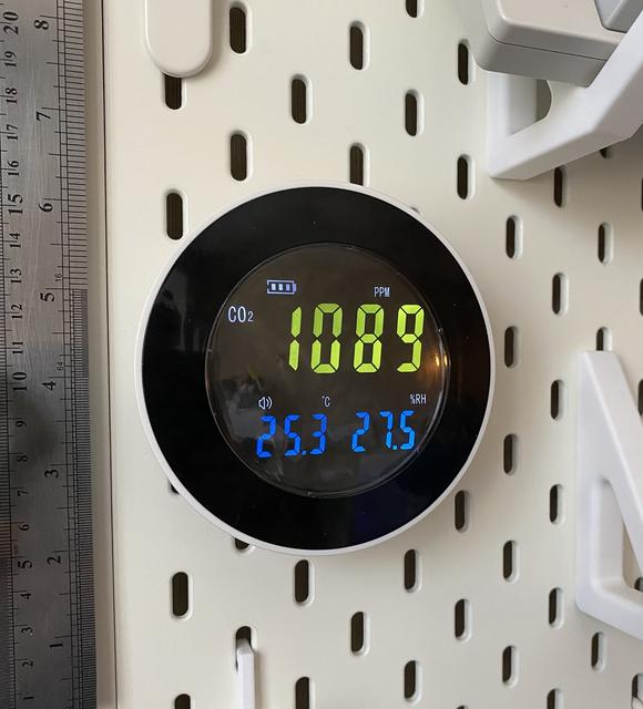 HT-501 CO2 Sensor Monitor Ikea Skadis Hook 3D model thumbnail