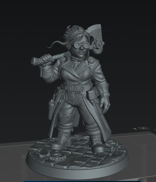 Dwarf Artificer Female 4 3D model thumbnail