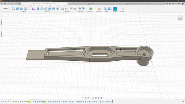 Dremel Press - Press-Fit Bearing Lever - 608zz Bearings 3D model thumbnail