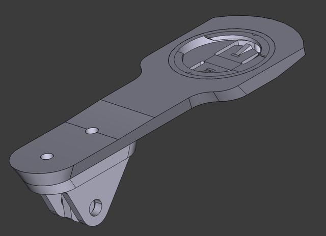 Scott Addict RC Bike Computer Mount for Wahoo Elemnt Bolt V2 with GoPro Mount 3D model thumbnail