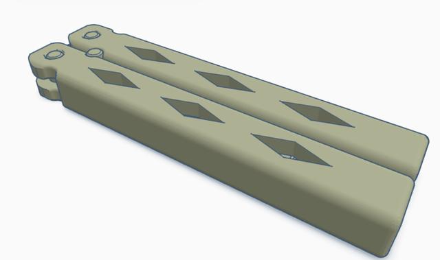butterfly comb 3D model thumbnail