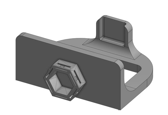 Universal Gamepad Pegboard Mount Remix 3D model thumbnail