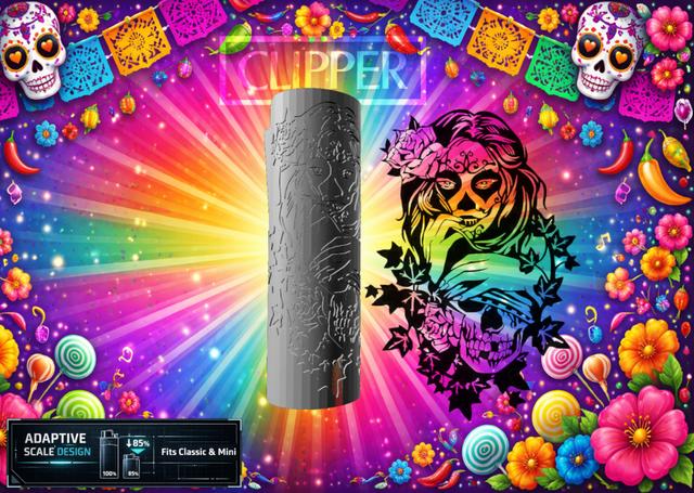 [Clipper Sleeve] Sugar Skull 3D model thumbnail