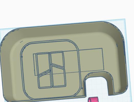 Bambu lab a1 trash bucket with Bambu lab logo 3D model thumbnail