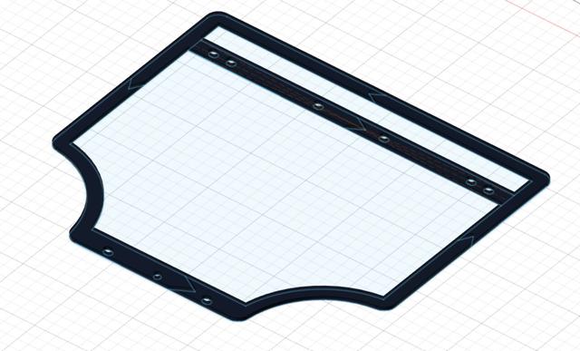 Prusa Pro Face Shield Template 3D model thumbnail