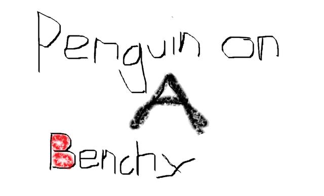Penguin on a benchy 3D model thumbnail