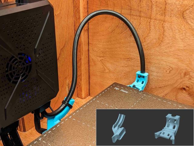 Sovol SV06 Plus Heat Bed Cable Support Bundle for tight spaces (now V2!) 3D model thumbnail