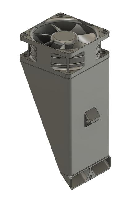 EVA 3 60mm fan adapter 3D model thumbnail