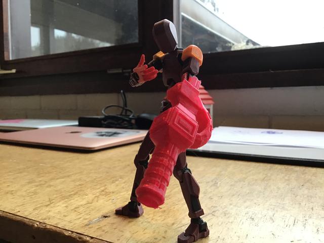 dummy 13 blaster arm 3D model thumbnail
