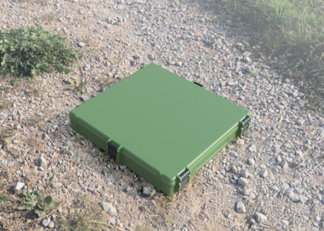 Gridfinity Rugged Case 6x6x5U With Side Latches 3D model thumbnail