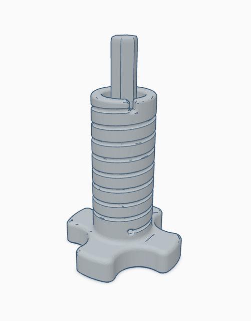 Cat spring toy maker w/ drill attachment 3D model thumbnail
