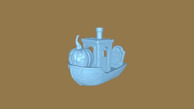 Halloween Benchy (No Supports) 3D model thumbnail