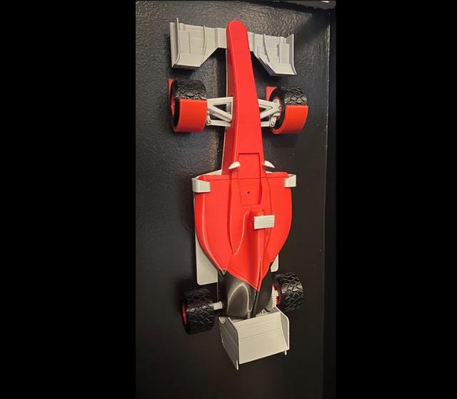 OpenRC F1 Wall Holder w/ Mounting Template 3D model thumbnail