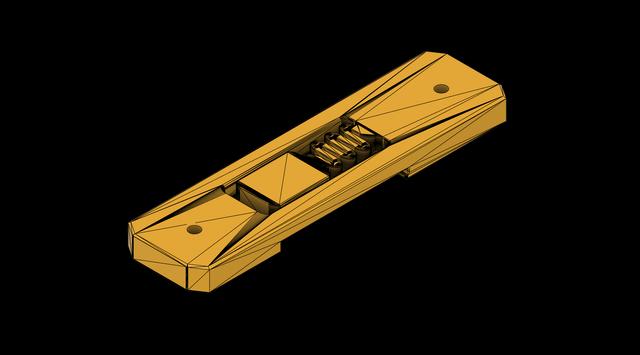 DIN Rail Holder (Remix) 3D model thumbnail