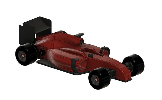 OpenRC F1 stubby (Shorter front with no front spoiler) 3D model thumbnail