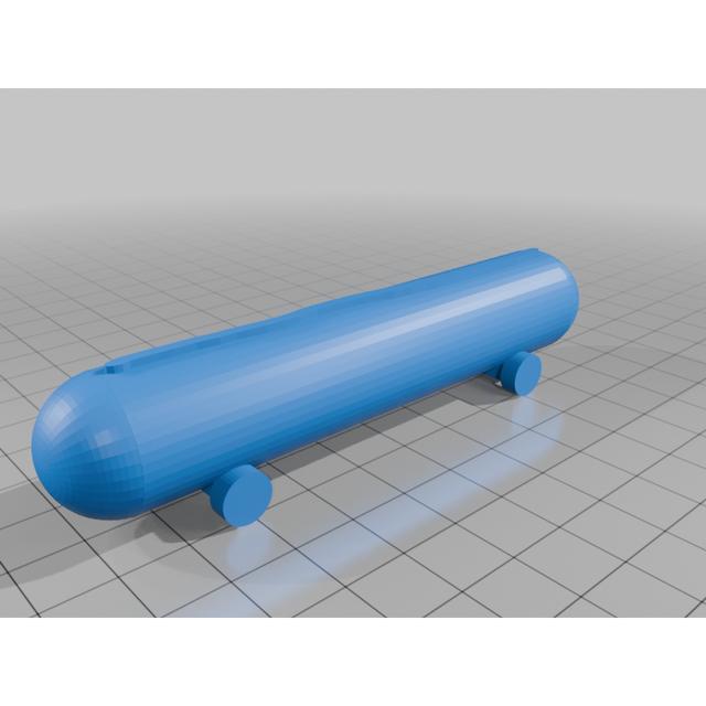 hotdog skateboard with ketchup on top 3D model thumbnail