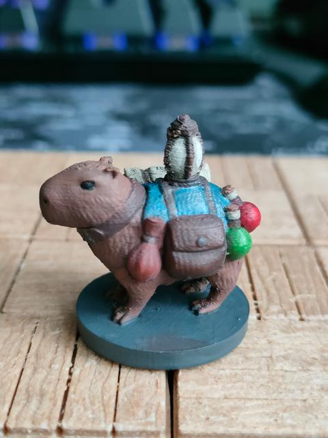 Capybara Companions 28mm Version with base 3D model thumbnail