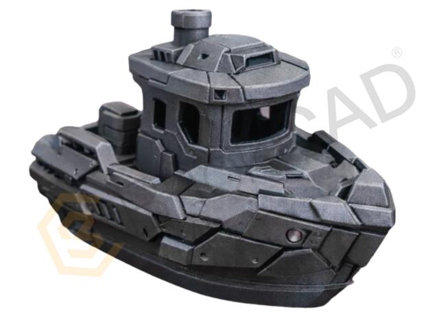Armoured Plate Benchy 3D model thumbnail