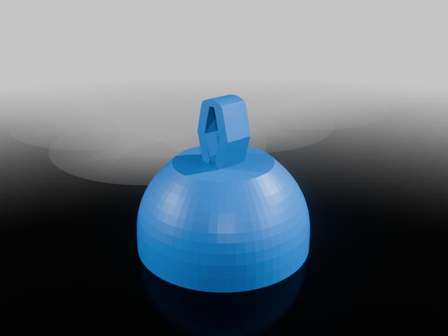 Push Pin Riser Foot 3D model thumbnail