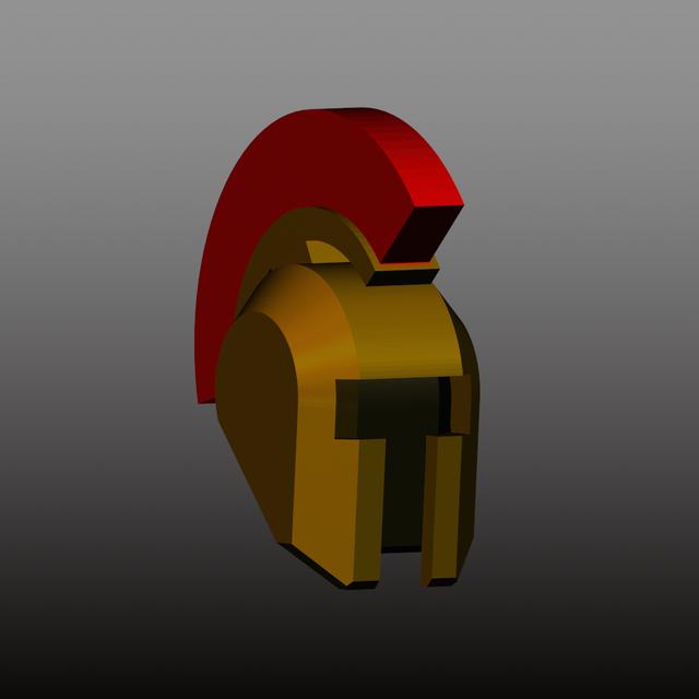 Spartan Helmet for Dummy 13 3D model thumbnail