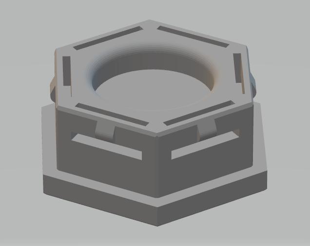 Honeycomb magnet insert 3D model thumbnail