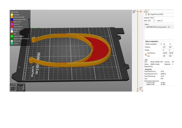 #RESISTANCECOVID RC4 - Prusa Protective Face Shield - RC1 RC2 RC3 RC3.1 - easy shield FIXATION & ROTATION 3D model thumbnail