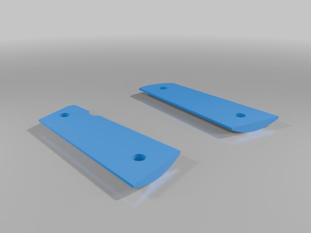 1911 grips for Rock Island none abdextrous. Direct copy of original grips, may fit other 1911 platforms 3D model thumbnail