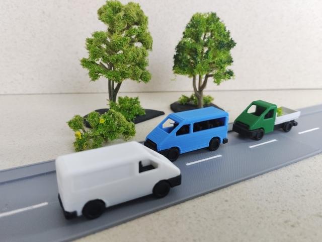  Some vans (Model railway N scale 1:160) 3D model thumbnail