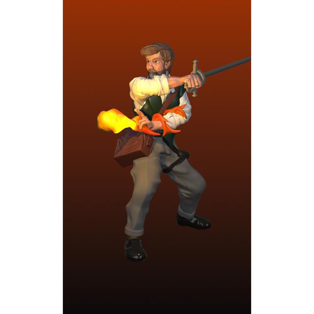 Human Sword Singer Wizard 3D model thumbnail