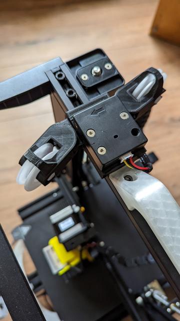 Filament roller guide & runout sensor mount for Ender 3 v2 Neo 3D model thumbnail