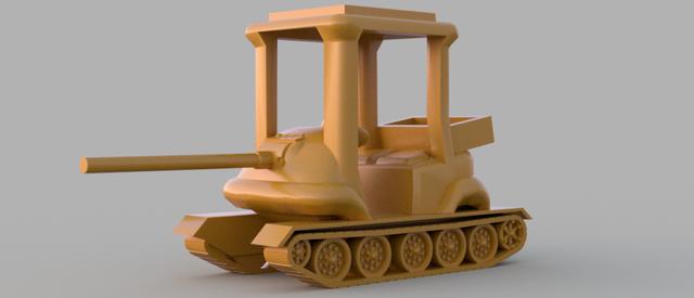 E3d buggy tank 3D model thumbnail