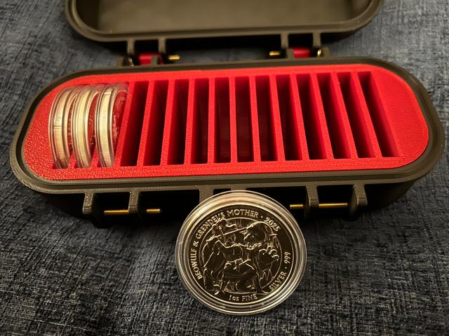 Insert for 1oz Silver Coins (x15) 3D model thumbnail
