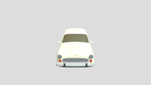 Hindustan Ambassador lowpoly for 3D-printing 3D model thumbnail