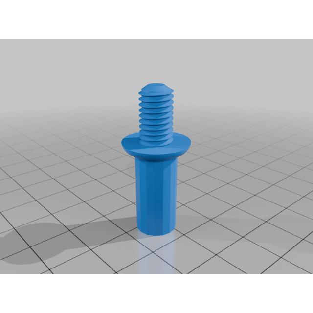 m8 thread motorbike mirror plug + phone mount  3D model thumbnail