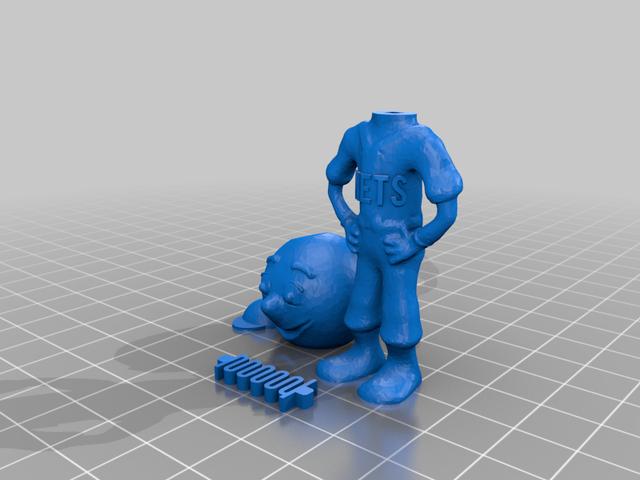 Mr.Met bobblehead 3D model thumbnail