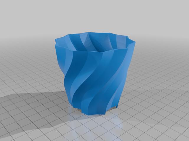 Seedling Pot - Mini Twist 3D model thumbnail