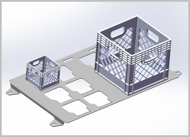 4x pocket larger crate packout 3D model thumbnail