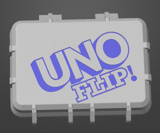 UNO Flip card box 3D model thumbnail