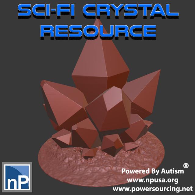 Sci-Fi Crystal Terrain / Resource 3D model thumbnail
