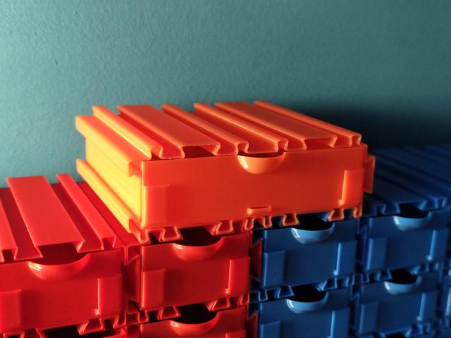 Bigger 2x1 size! - Modular drawer for electronic components 3D model thumbnail