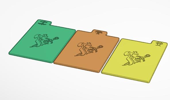 Ancestry, Community, Transformation Card Dividers 3D model thumbnail