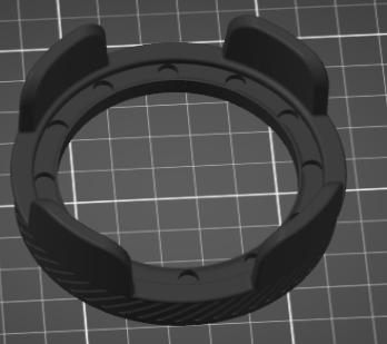 Umikot long base 24mm with 12 magnets 3D model thumbnail