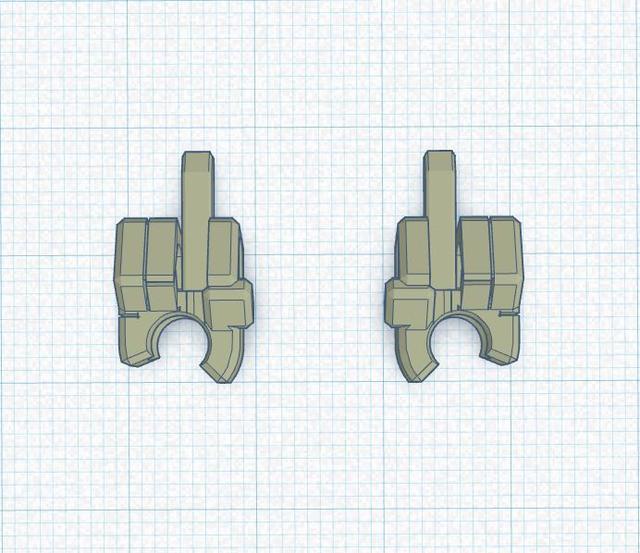 Middle finger Hands for Easy 13 3D model thumbnail