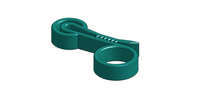 Small Clip with Teeth 3D model thumbnail