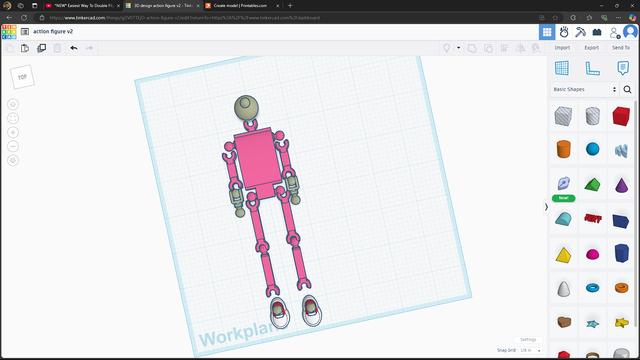 Action figure 3D model thumbnail
