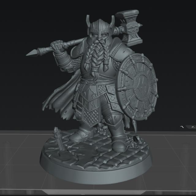 Dwarf Male Paladin 5 3D model thumbnail
