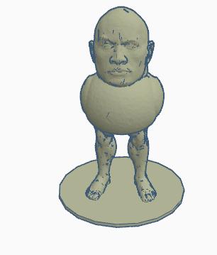 Rock Duck with legs 3D model thumbnail