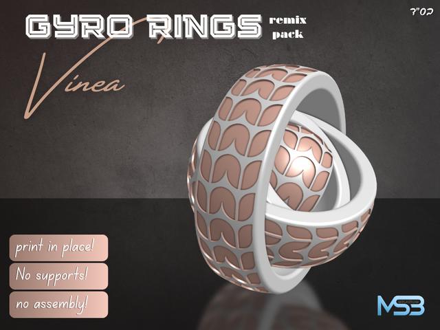 gyro rings- Vinea 3D model thumbnail